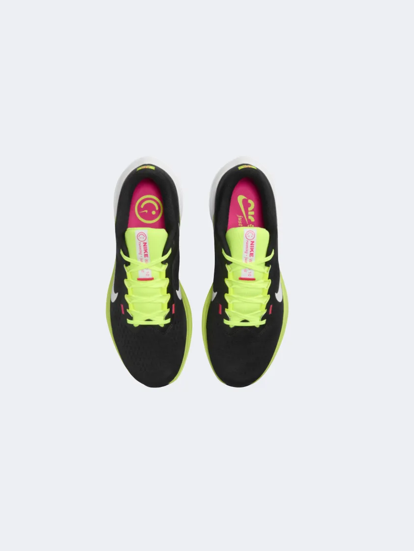 Nike Air Winflo 10 Men Running Shoes Black/Volt/White/Pnk