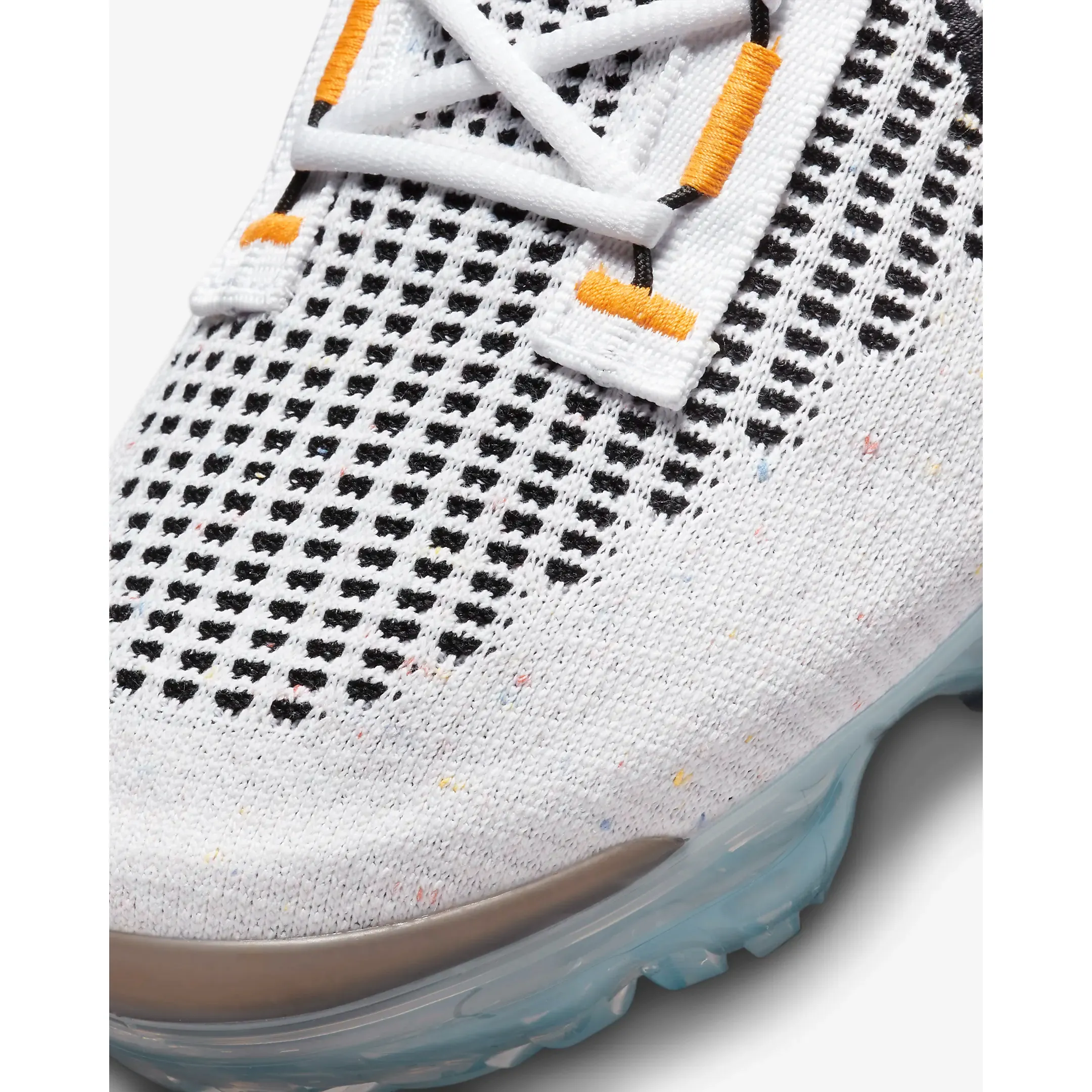 Nike Men's Air VaporMax 2021 Flyknit Shoes - White / Black / Anthracite / Kumquat Yellow