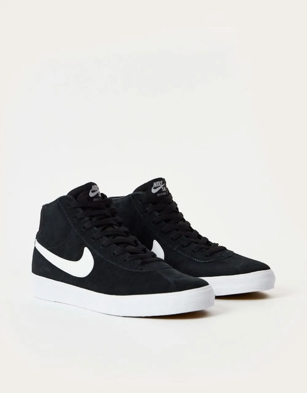 Nike SB Bruin High Skate Shoes - Black/White-Black-Gum Light Brown