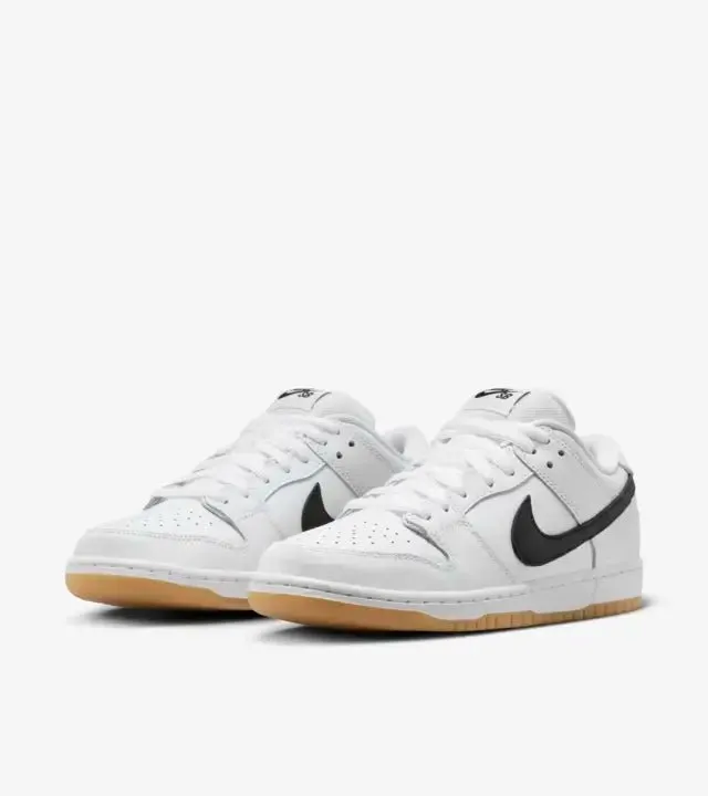 Nike SB Dunk Low Sneakers - White and Gum Light Brown (*Excluded from the Free shipping offer*)