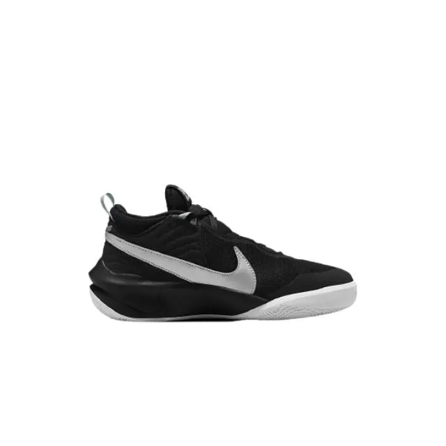 Nike Team Hustle D 10 Kids Basketball Shoes Black/Silver