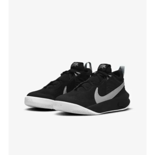 Nike Team Hustle D 10 Kids Basketball Shoes Black/Silver