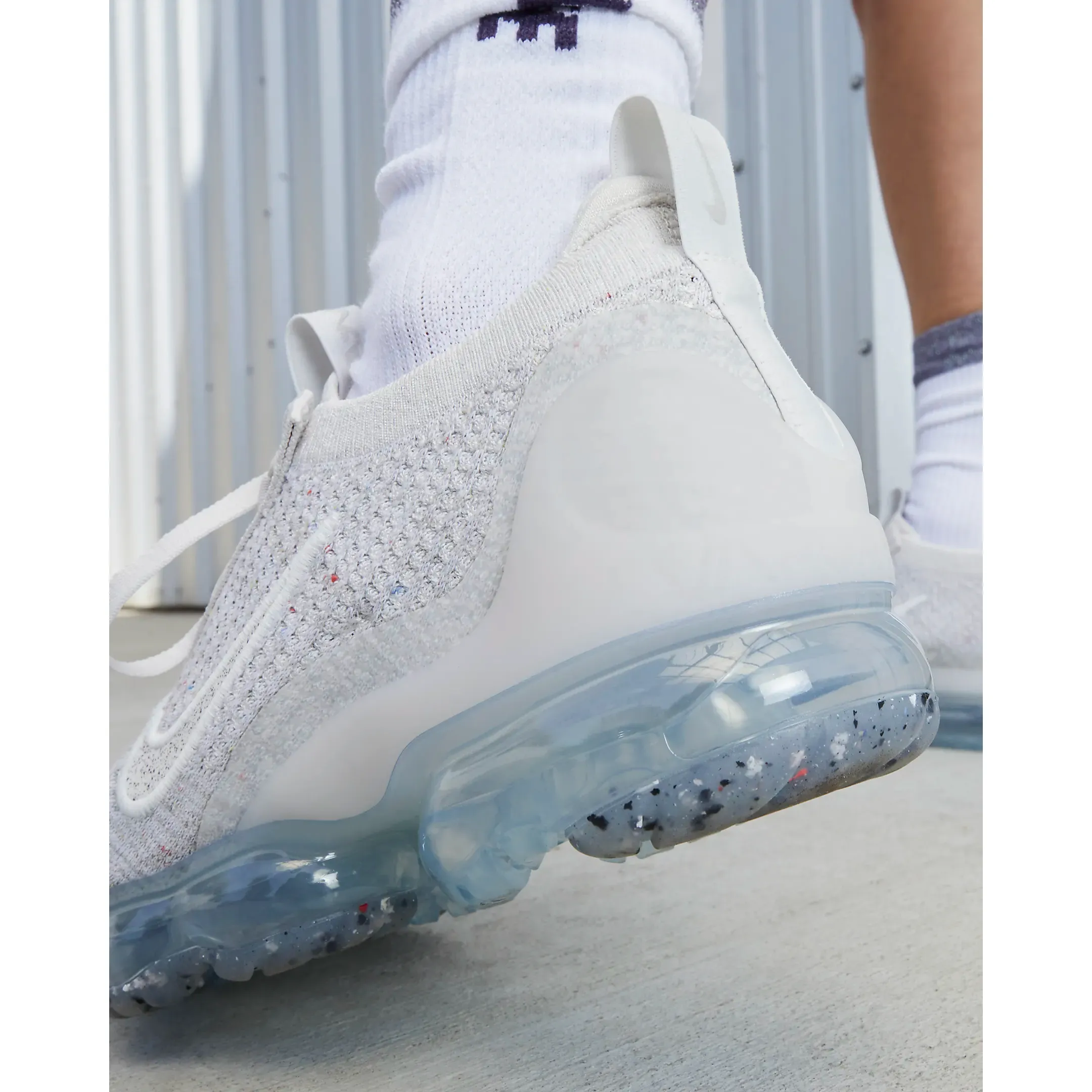 Nike Women's Air VaporMax 2021 Flyknit Shoes - Phantom / Summit White / Metallic Silver / Phantom