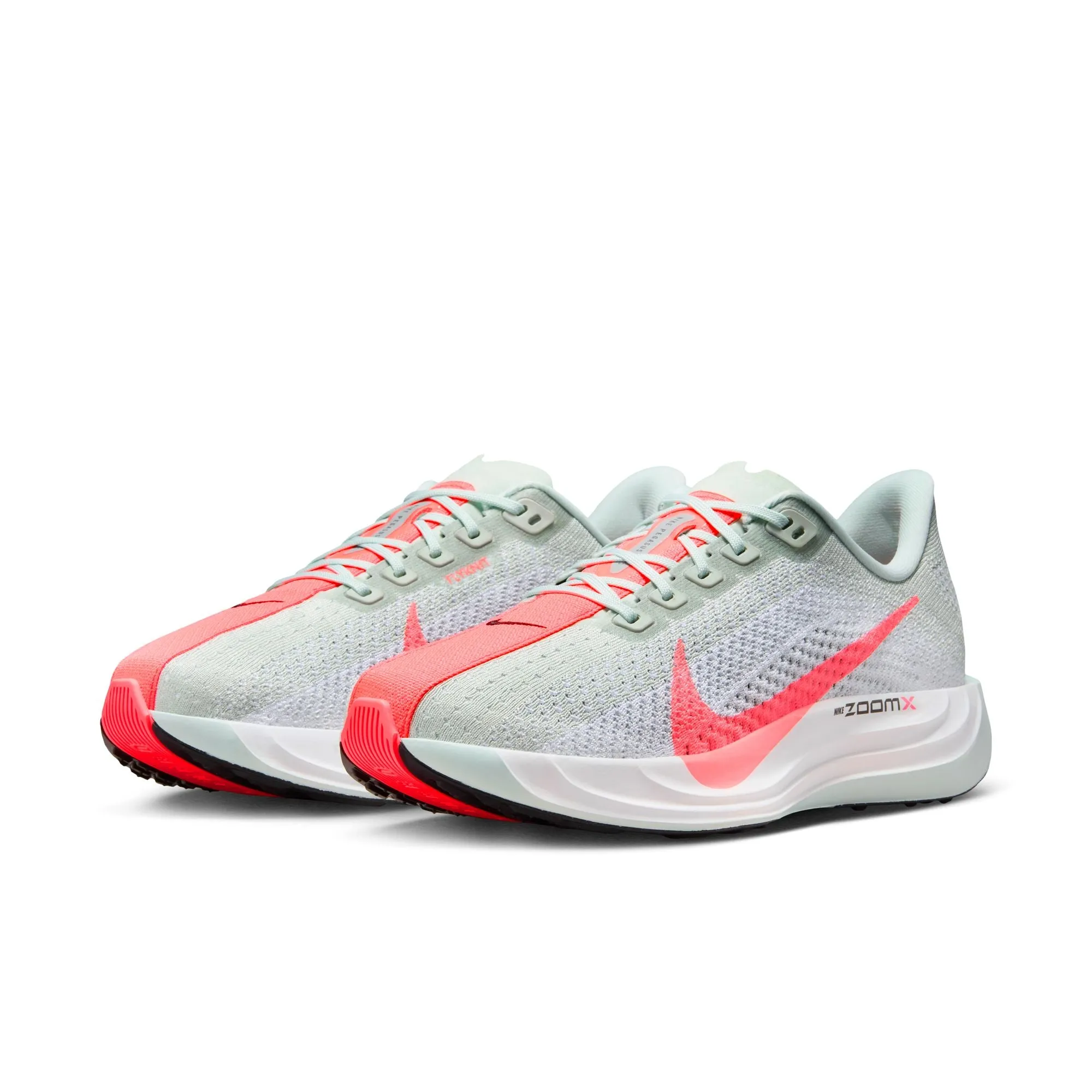 Nike Women's Pegasus Plus Running Shoes Barely Grey / White / Black / Hot Punch