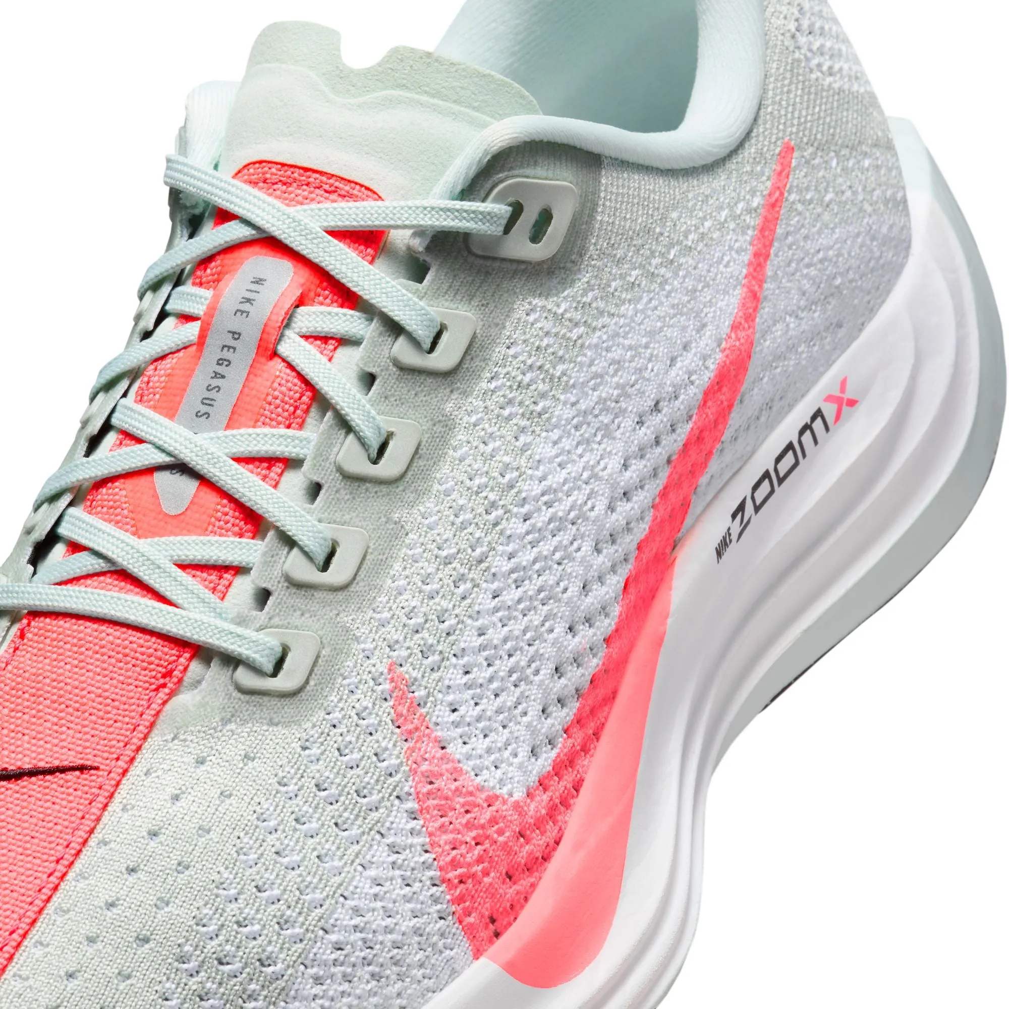 Nike Women's Pegasus Plus Running Shoes Barely Grey / White / Black / Hot Punch