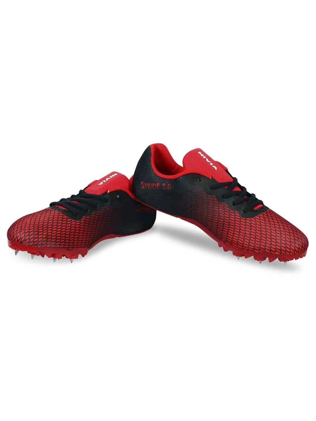 Nivia Stride 2.0 Athletic Spikes Track & Field Shoes Red