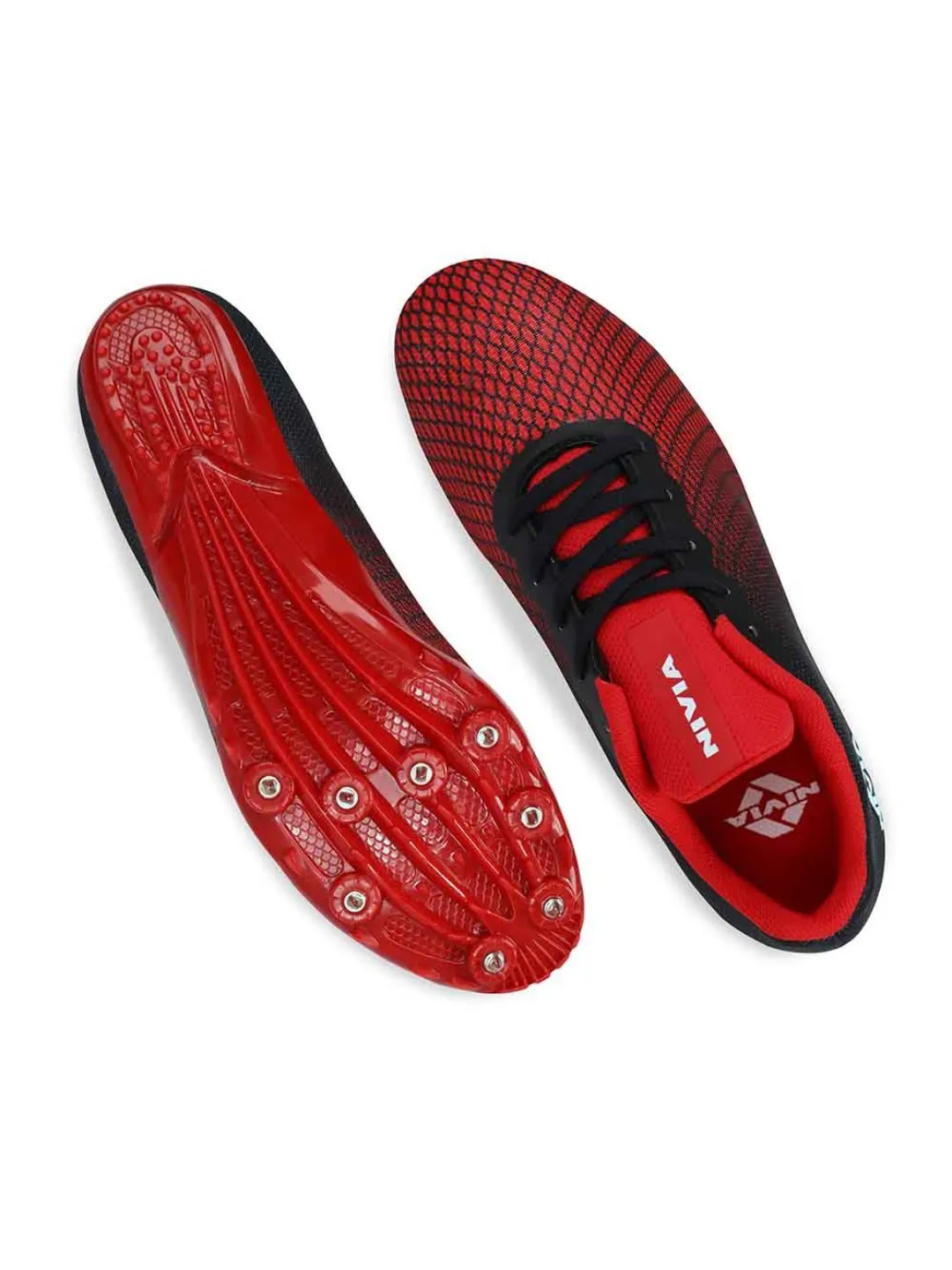 Nivia Stride 2.0 Athletic Spikes Track & Field Shoes Red