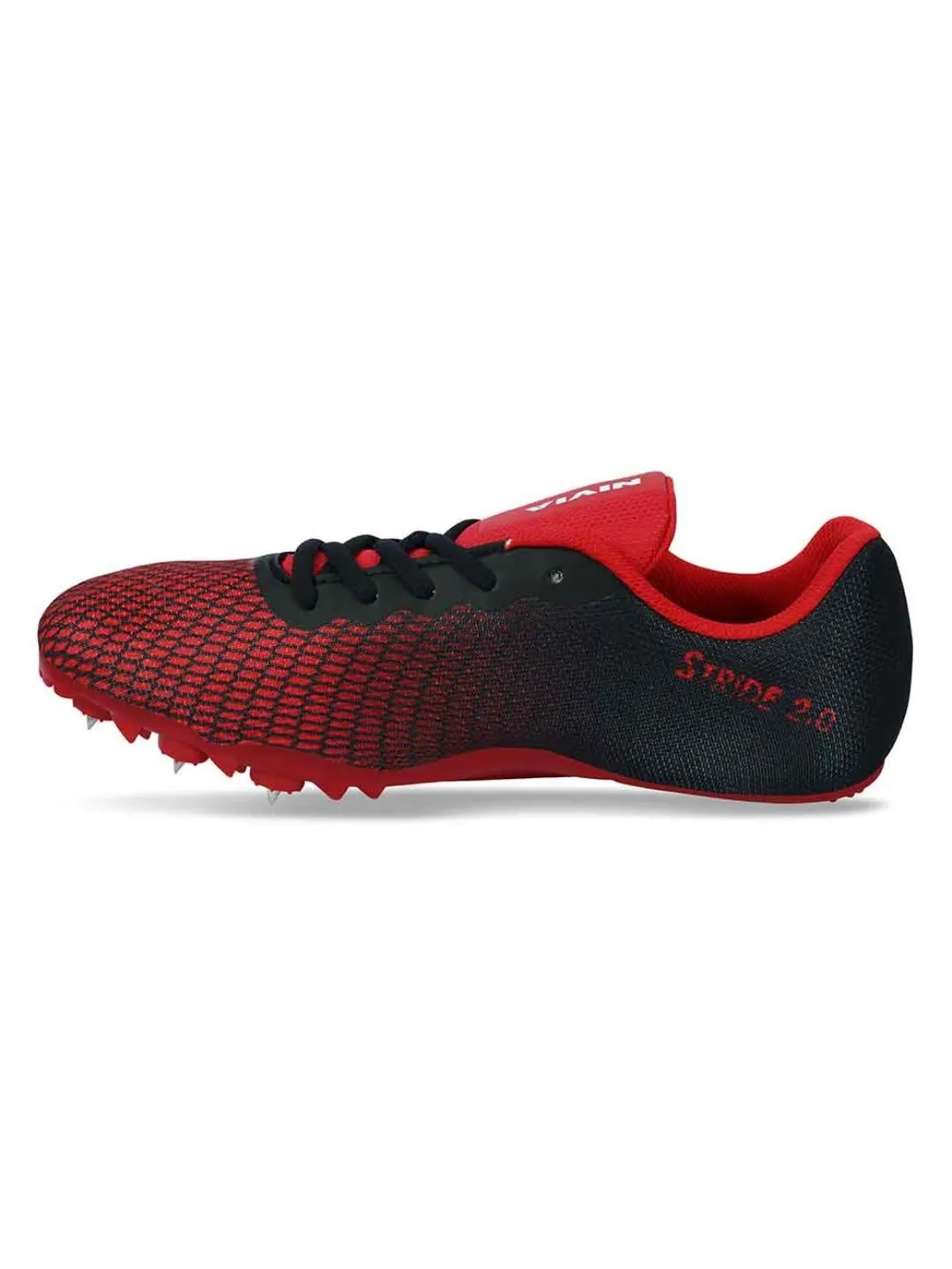 Nivia Stride 2.0 Athletic Spikes Track & Field Shoes Red