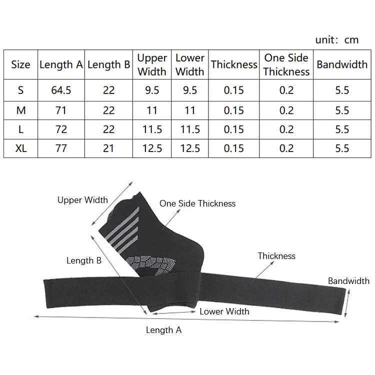 Nylon Sports Compression Striped Bandage Ankle Support, Specification: S(Gray Stripes)