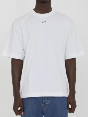 Off White Logo-Print Cotton T-Shirt