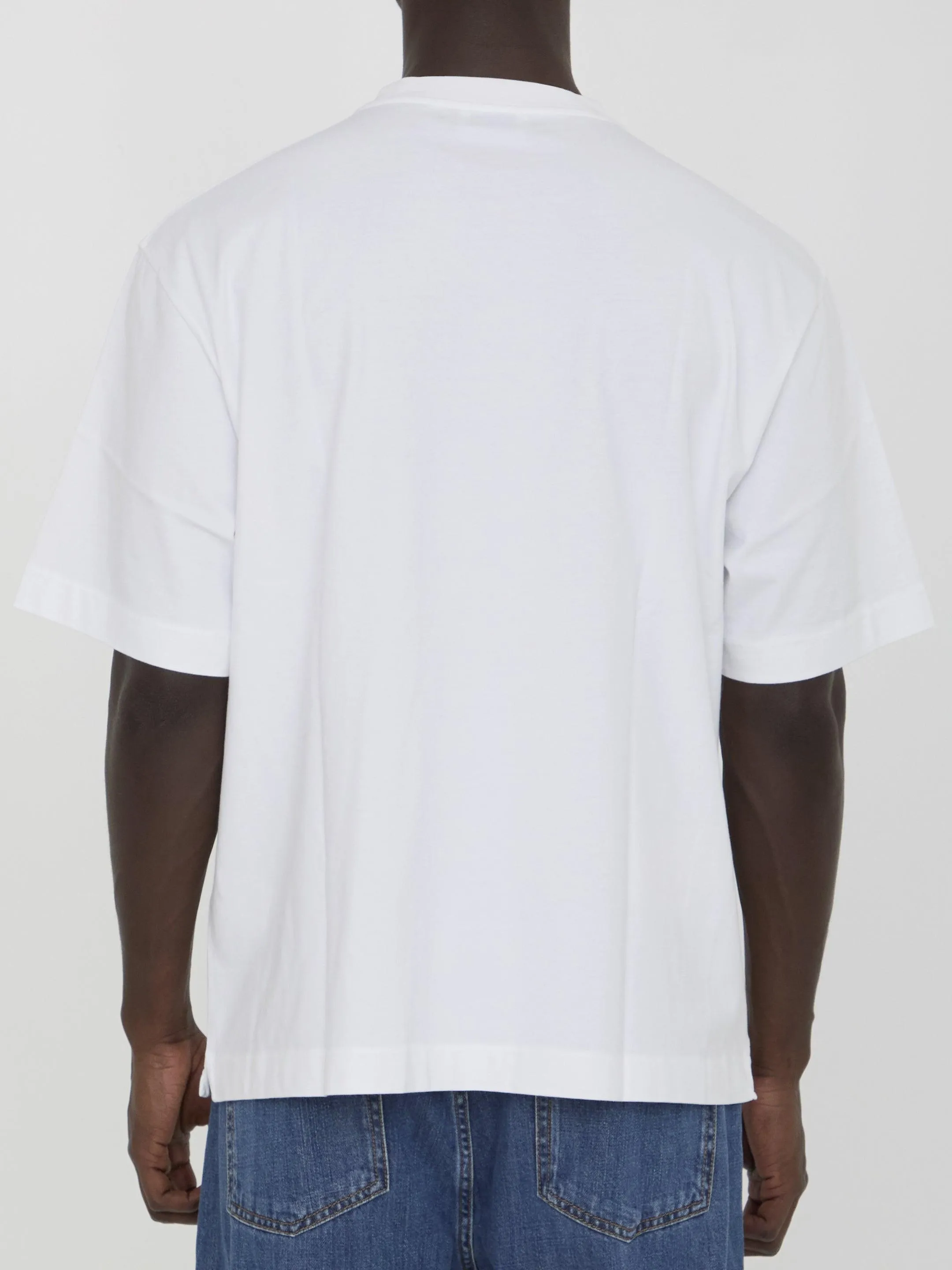 Off White Logo-Print Cotton T-Shirt