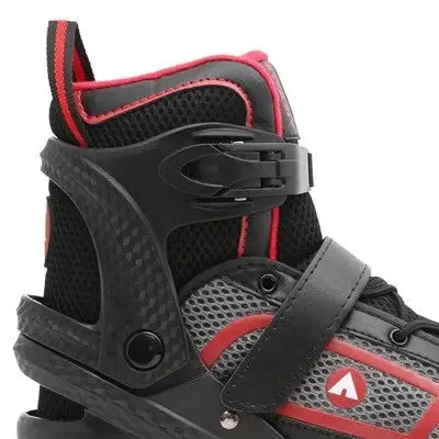 Open Box - Airwalk Adults Men Women Adjustable Inline Skates ABEC-7 Bearing, Red, 8-9.5