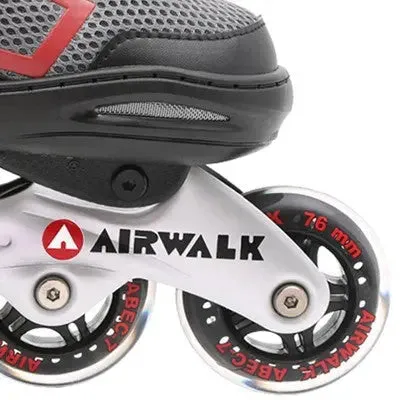 Open Box - Airwalk Adults Men Women Adjustable Inline Skates ABEC-7 Bearing, Red, 8-9.5