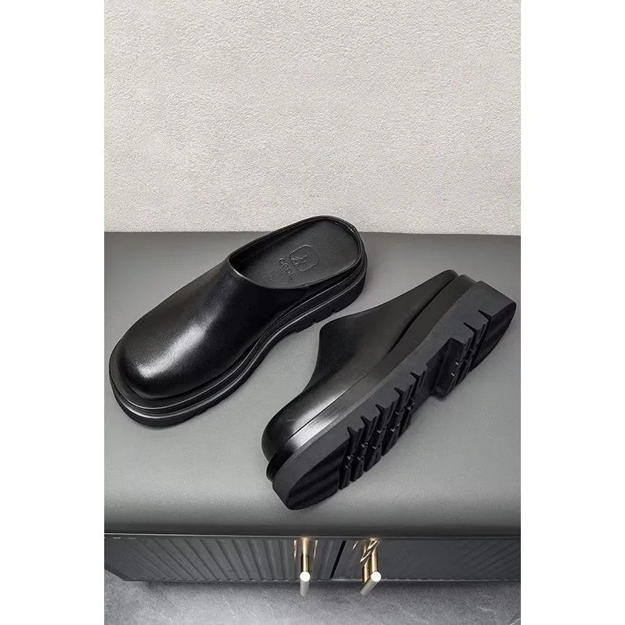 Opulent LuxeLeather Business Beach Slippers