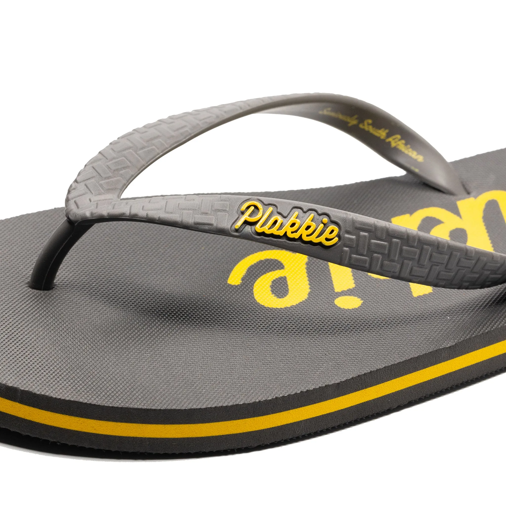 Plakkie Ushaka (Charcoal and Yellow)