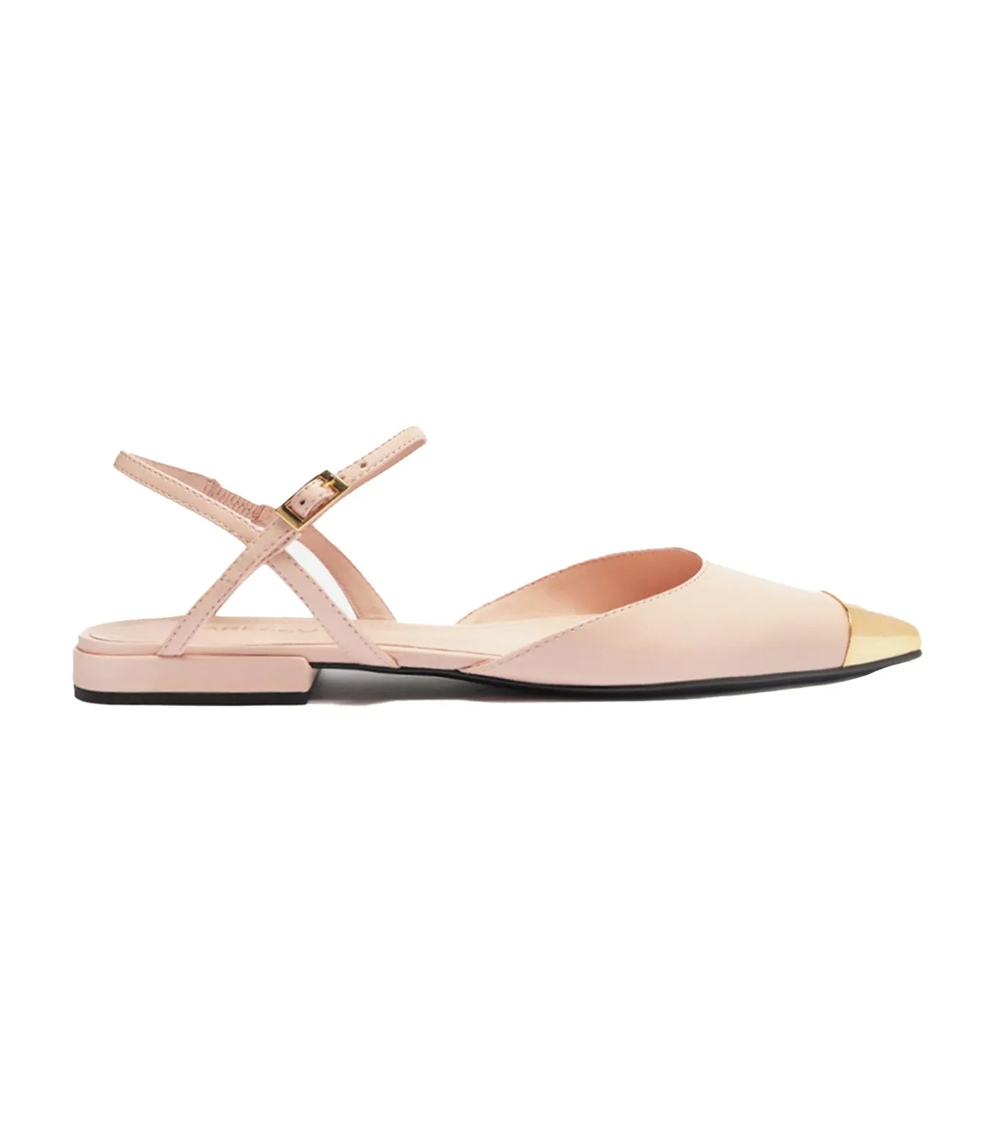 Pointy Toe Open Cap Toe Sandals Geranium Rose