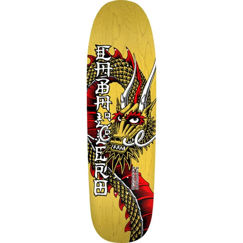 Powell Peralta 9.265" x 32" Steve Caballero Ban This Dragon Reissue Yellow Stain Skateboard Deck