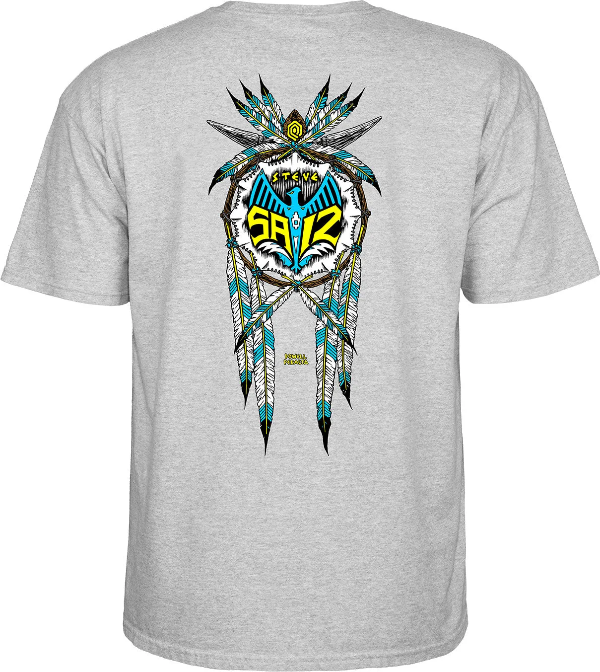 Powell Peralta Steve Saiz Totem T-shirt - Athletic Heather