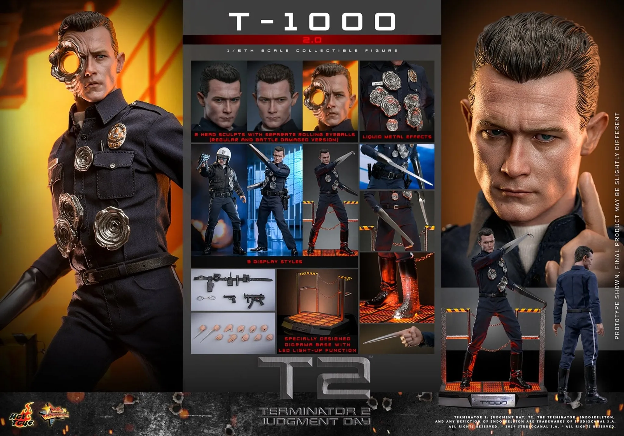 PRE-ORDER: Hot Toys Terminator 2: Judgment Day T-1000 (2.0) Sixth Scale Figure