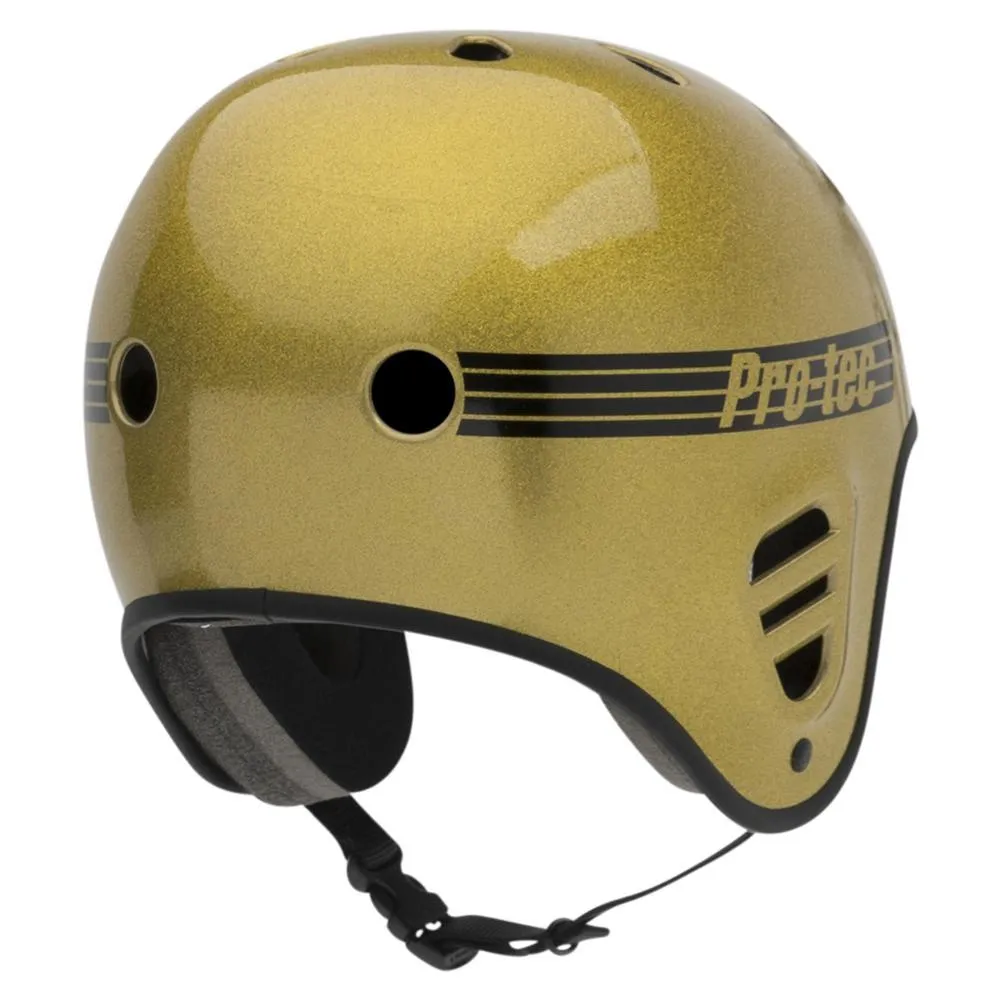 Pro-Tec Fullcut Gold Flake Longboard Skateboard Helmet