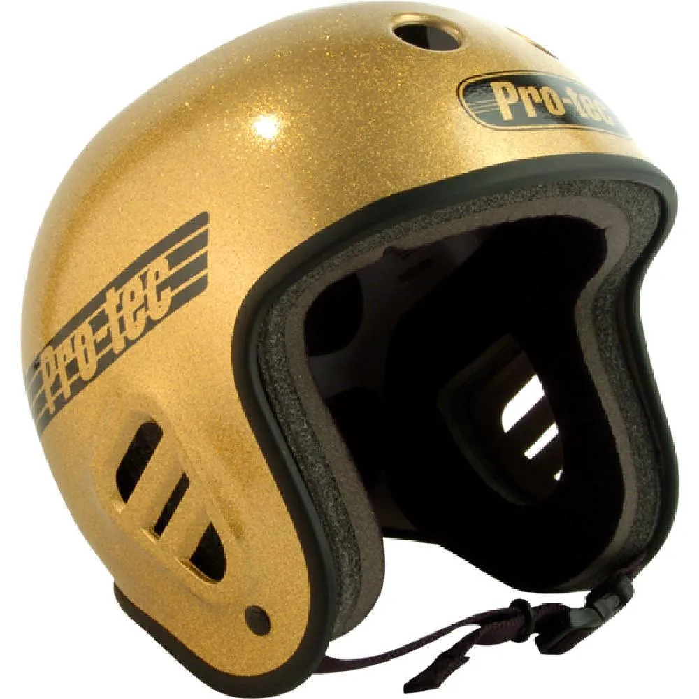 Pro-Tec Fullcut Gold Flake Longboard Skateboard Helmet