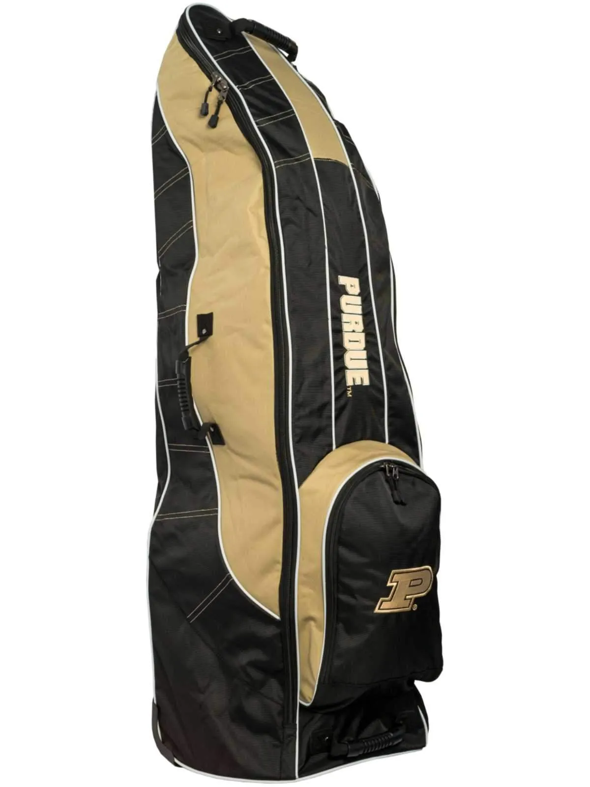 Purdue Boilermakers Team Golf Black Golf Clubs Wheeled Luggage Travel Bag