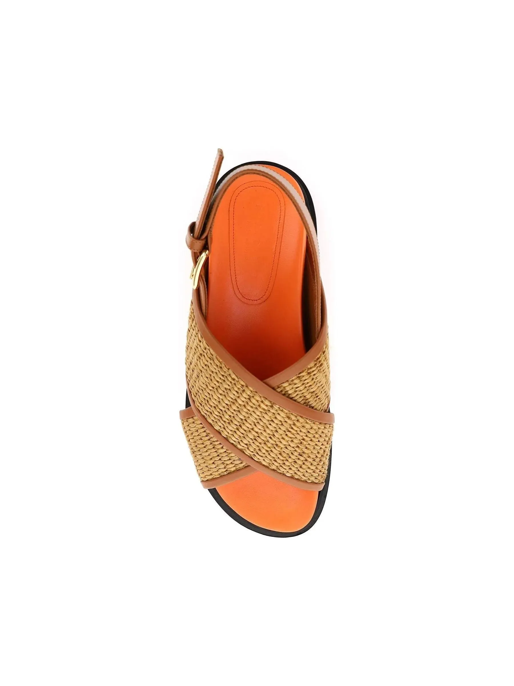 Raffia Leather Sandals