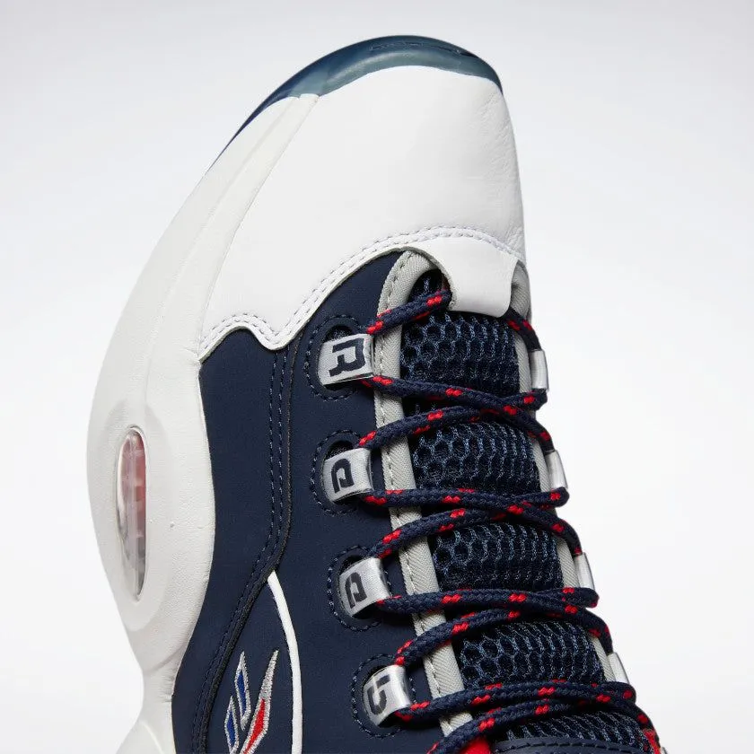 Reebok Men's Question Mid Basketball Shoes - Vector Navy / Ftwr White / Vector Red