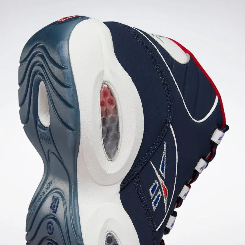 Reebok Men's Question Mid Basketball Shoes - Vector Navy / Ftwr White / Vector Red