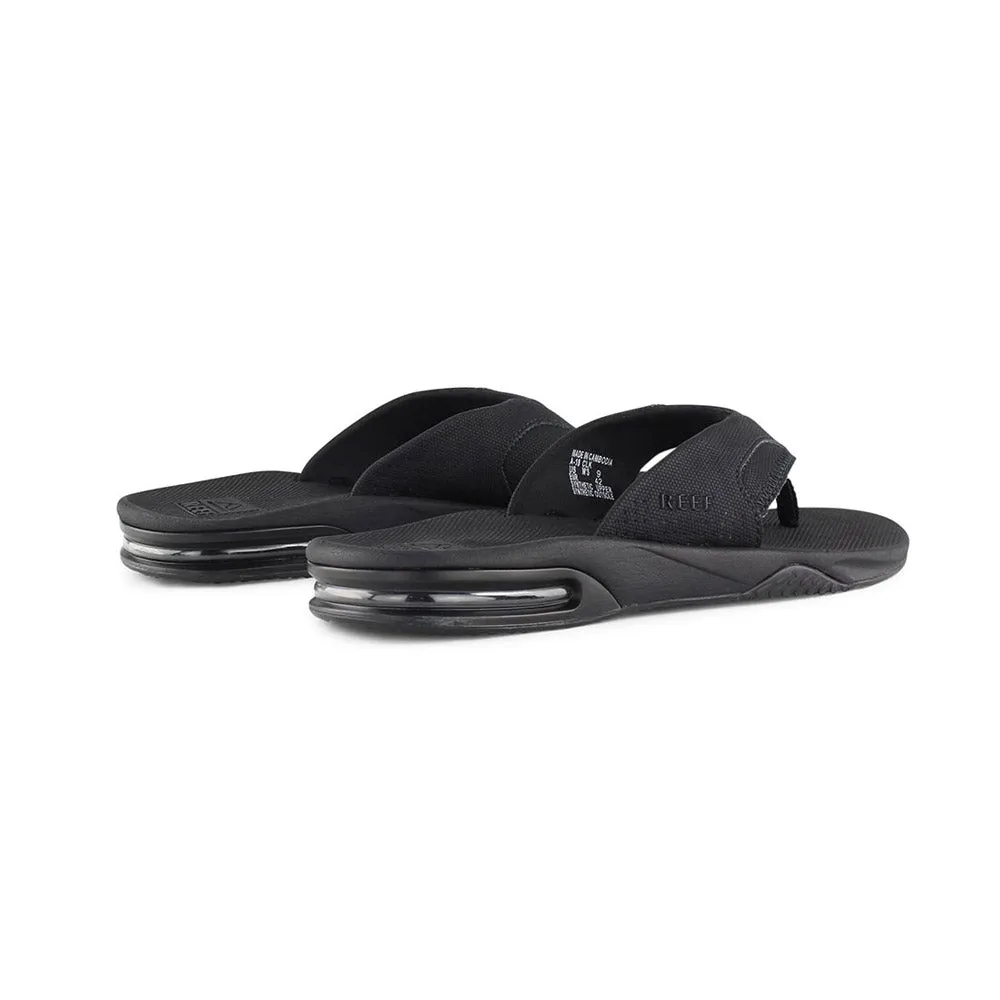 Reef Fanning Flip Flops  - All Black