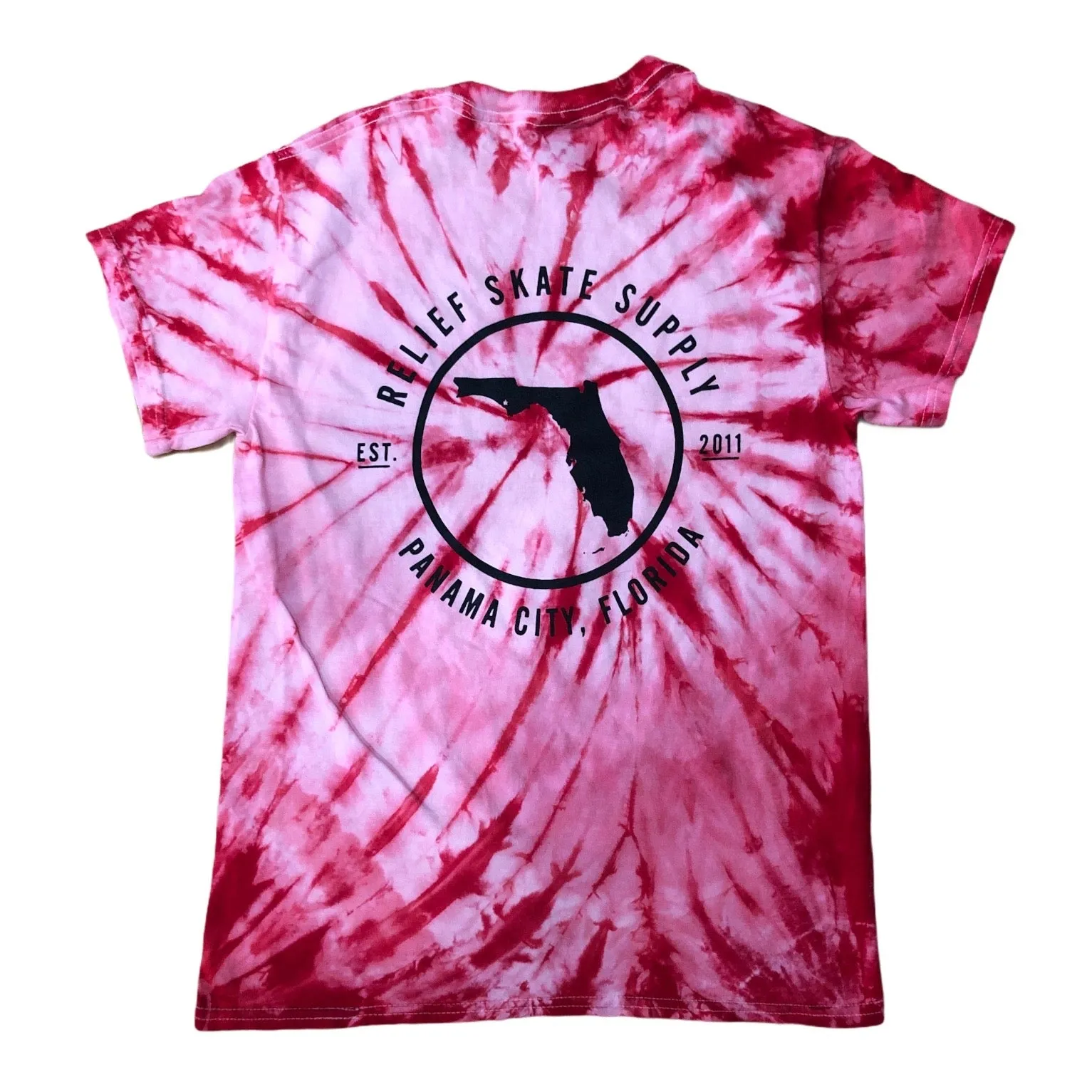 RELIEF FLORIDA PINWHEEL TIE DYE TEE RED