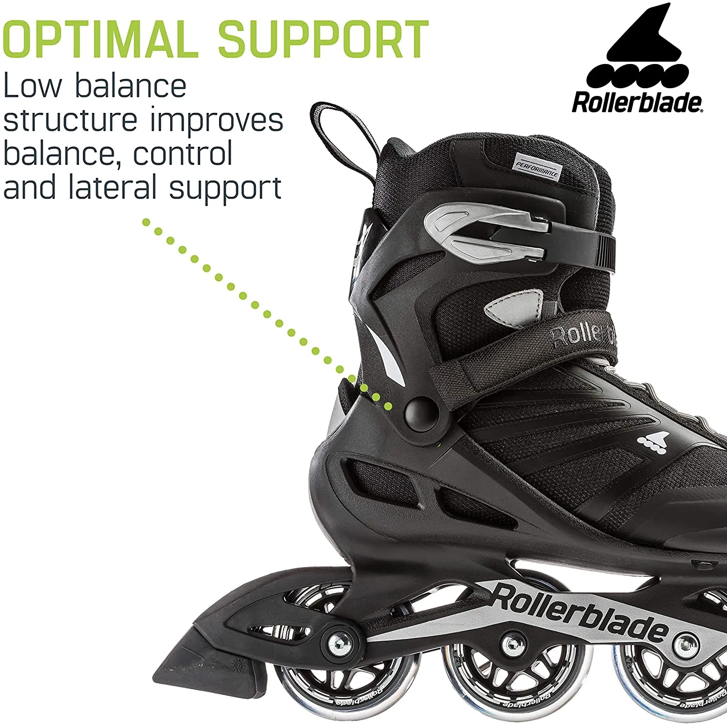 Rollerblade Zetrablade Adult Mens Black/Silver 6