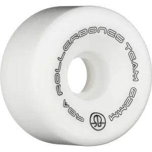 RollerBones 62mm 98A Team Logo White Roller Skate Wheels 8pk