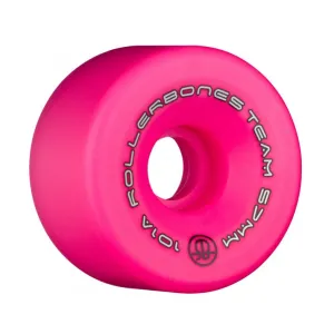 Rollerbones Team Logo Wheels Pink 98A, 101A - 8 pack