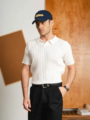 Rompii Knit Polo Tee - White