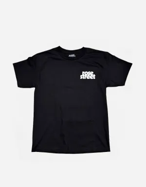 Rose Street Stacked Logo Tee Black