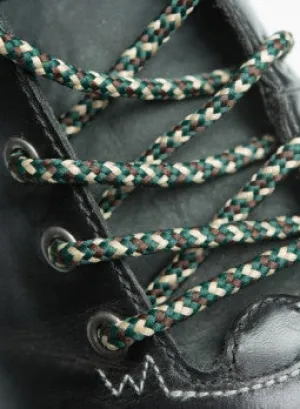 Round Camouflage Coloured Bootlaces - 4mm wide