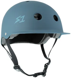 S1 Lifer Brim Helmet - Deep Blue Matte/Undialed LIT Collaboration