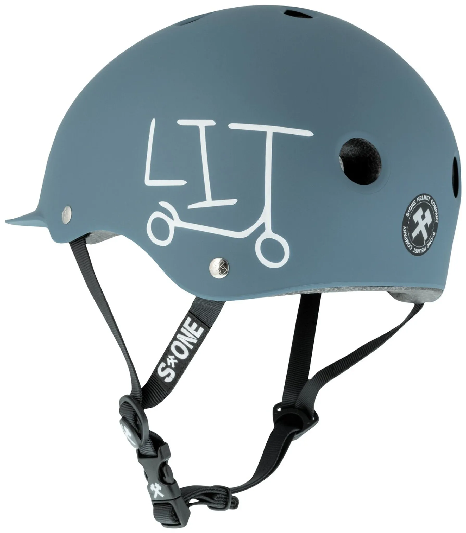 S1 Lifer Brim Helmet - Deep Blue Matte/Undialed LIT Collaboration