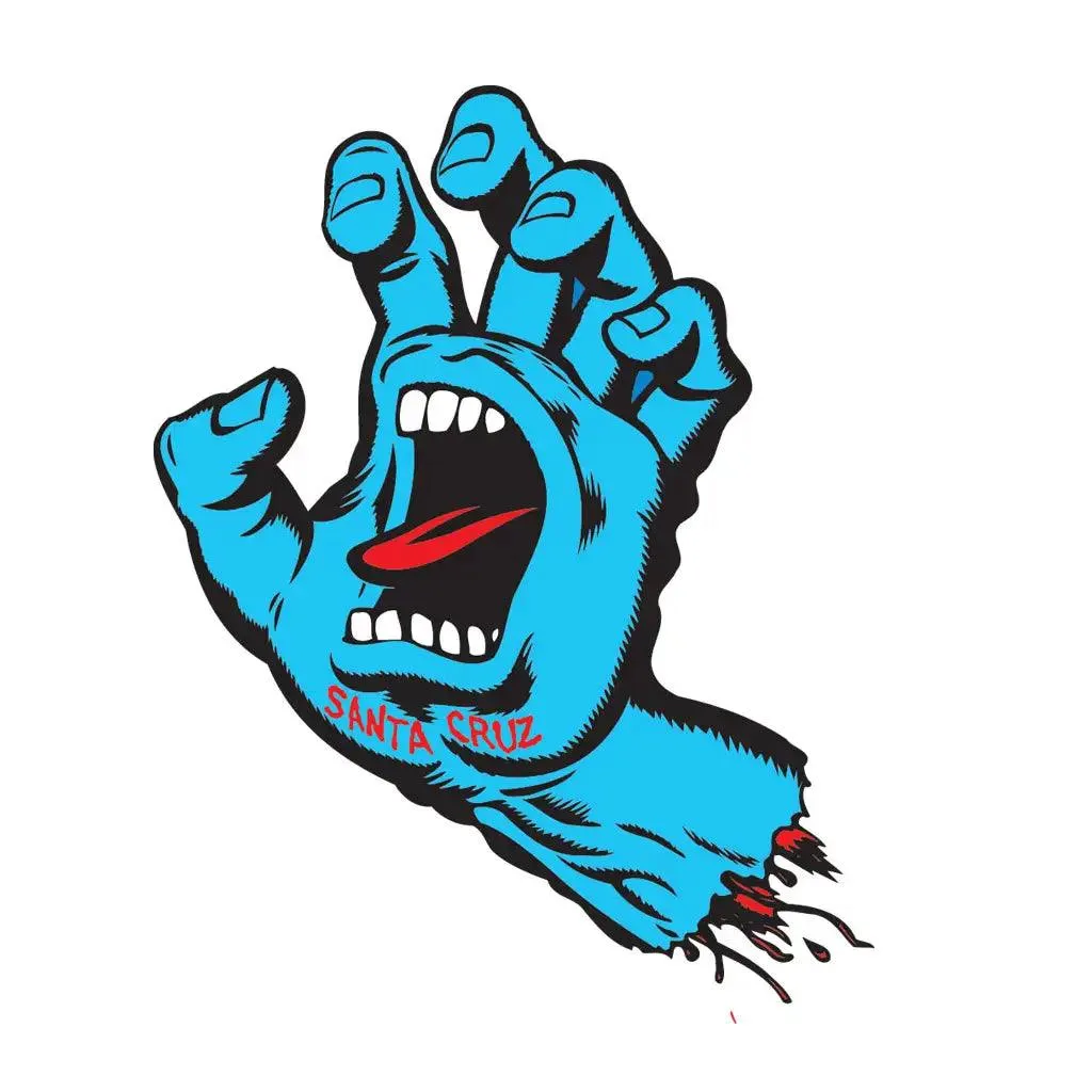 Santa Cruz Screaming hand Sticker 3"