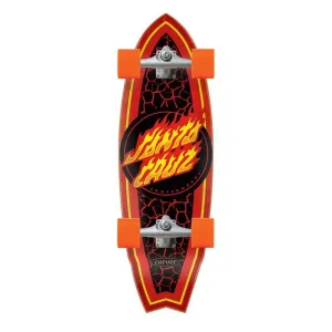 Santa Cruz Surf Skate Factory Complete Skateboard Flame Dot Shark Multi 9.85" x 31.52"