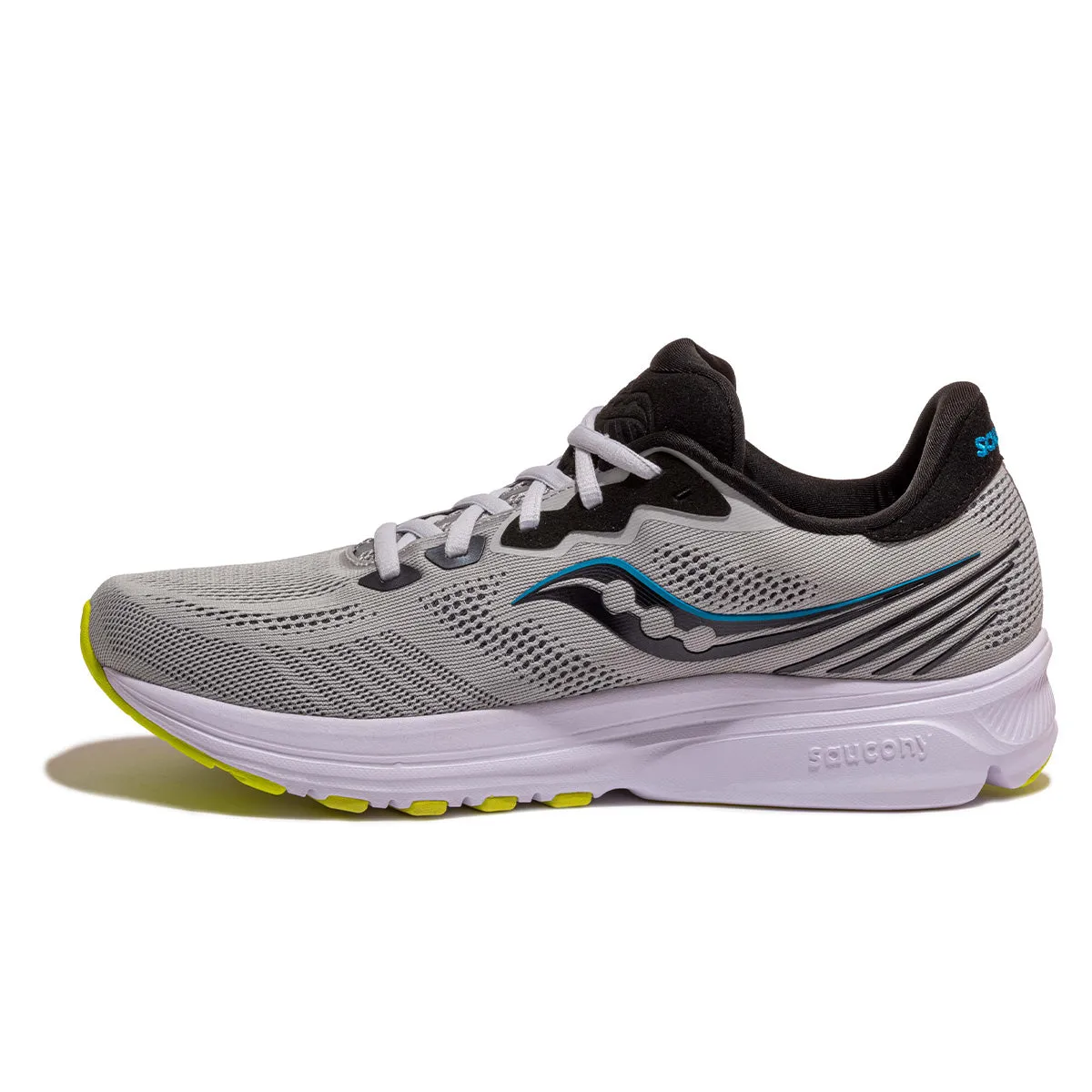 Saucony Ride 14 Mens | Fog/black/storm