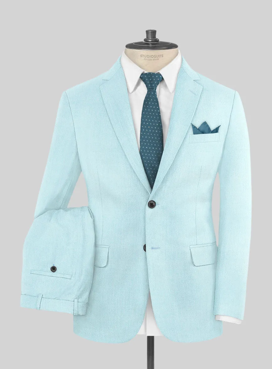 Scabal Pale Blue Wool Suit