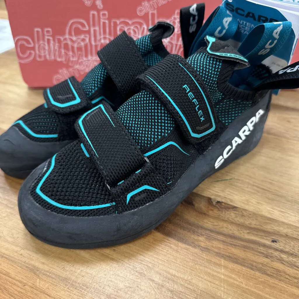 Scarpa - Women's Reflex V Climbing Shoes - MSRP $140: Black/Blue-women-34