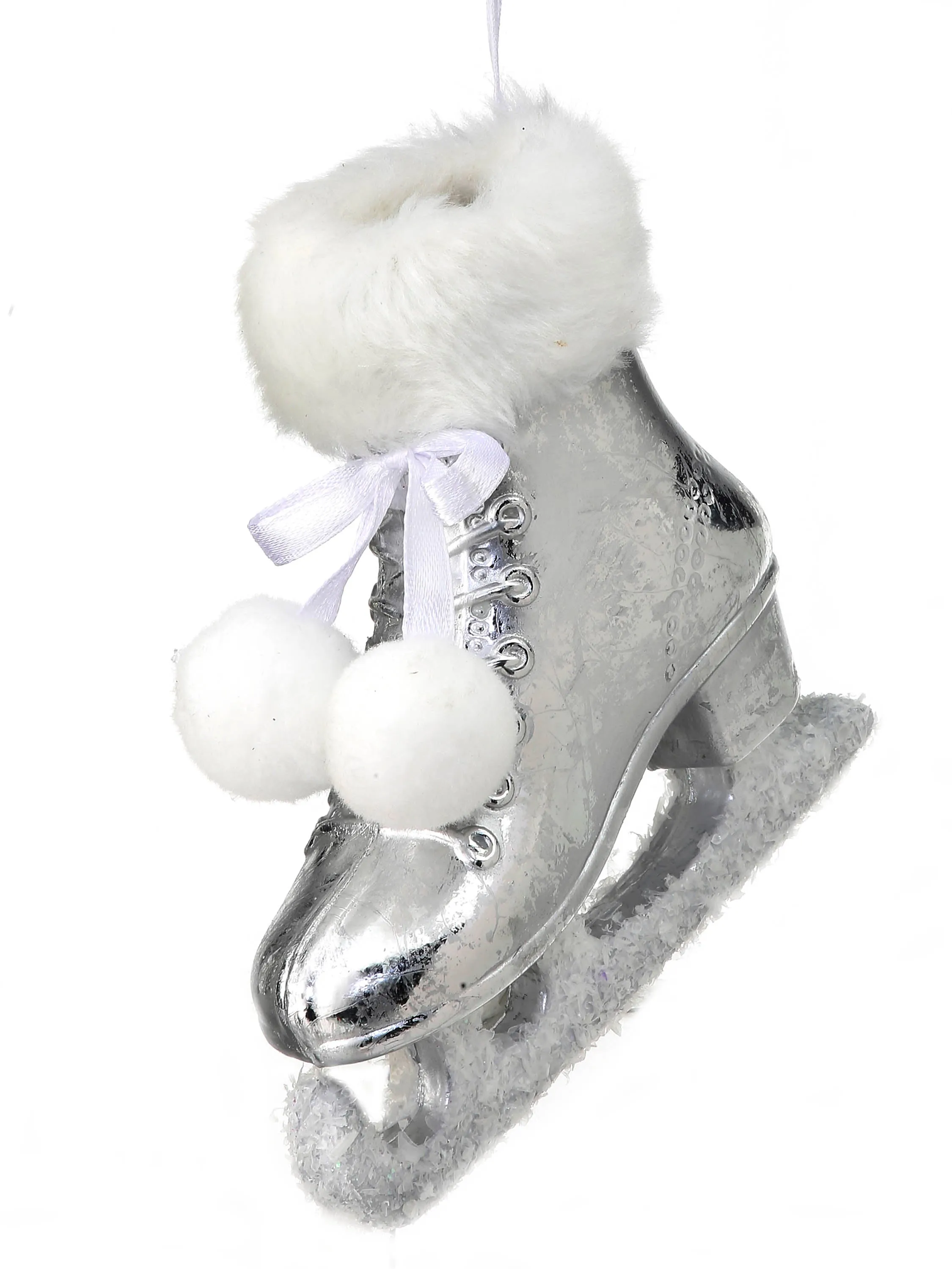 Silver Skate Ornament