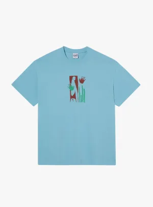 Sitting Hands T-Shirt Sky Blue