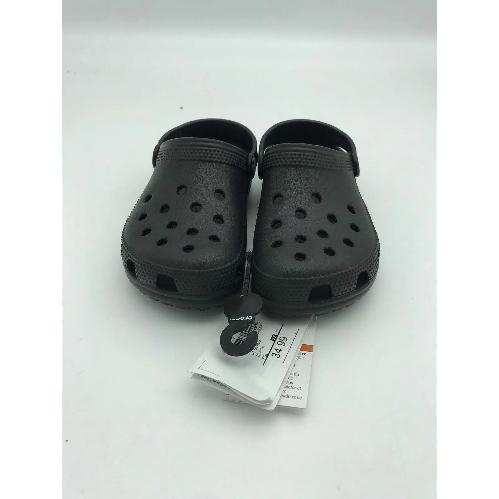 Size 13Y Kids Black crocs, New without box