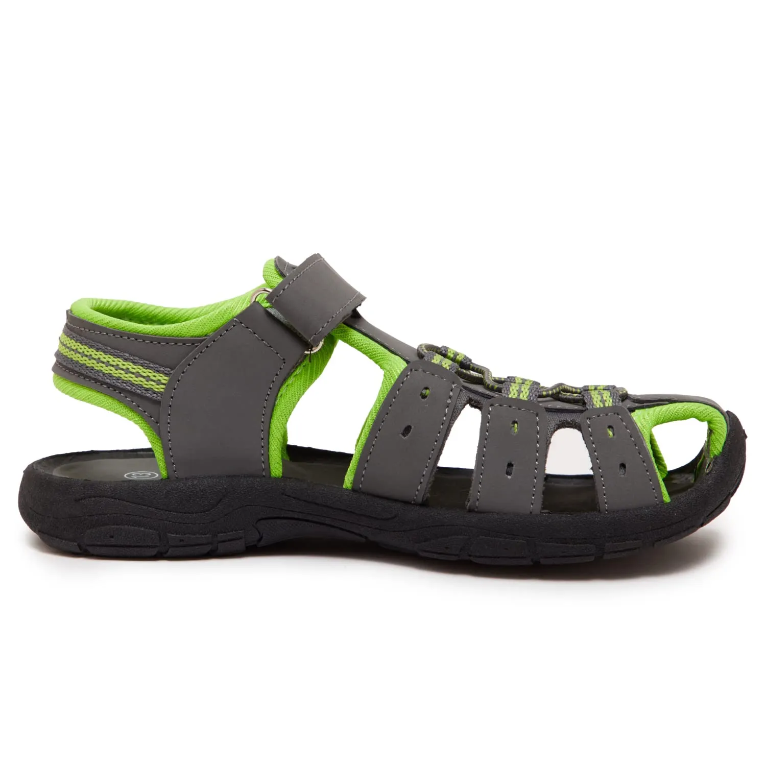 Skysole Boys Water Shoes, Rugged Closed Toe Back Strap Amphibian Sandals for Beach, Hiking & Outdoor Sports - Patterned/Solid