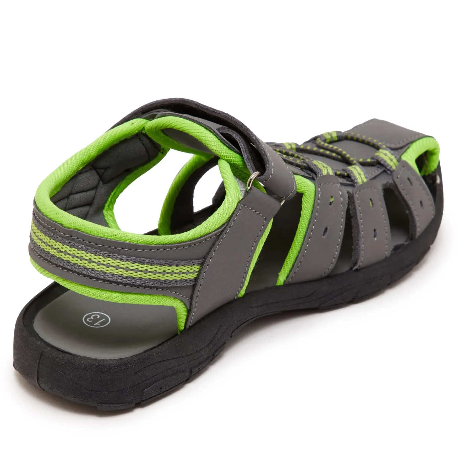 Skysole Boys Water Shoes, Rugged Closed Toe Back Strap Amphibian Sandals for Beach, Hiking & Outdoor Sports - Patterned/Solid