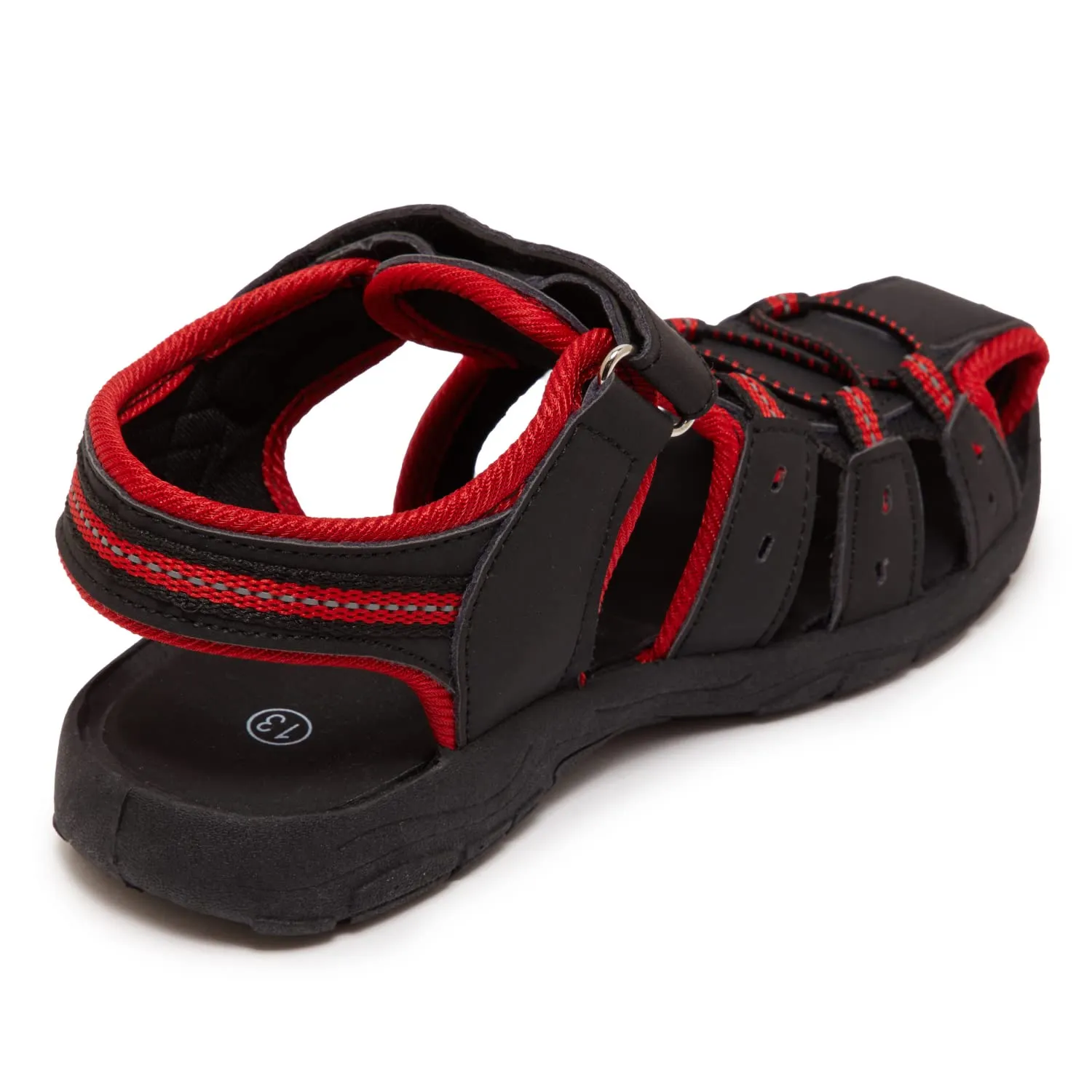 Skysole Boys Water Shoes, Rugged Closed Toe Back Strap Amphibian Sandals for Beach, Hiking & Outdoor Sports - Patterned/Solid